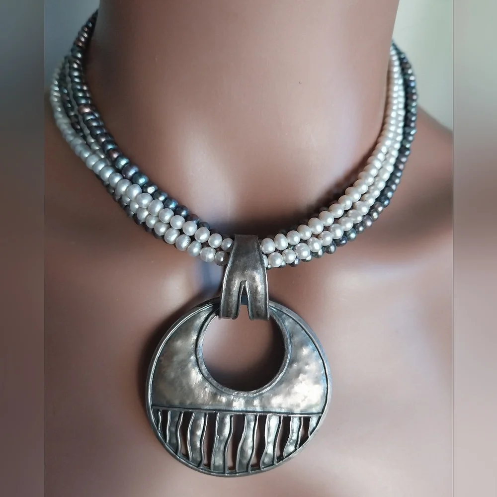 Silpada Sterling Silver Pearl Necklace - Picture 6 of 16